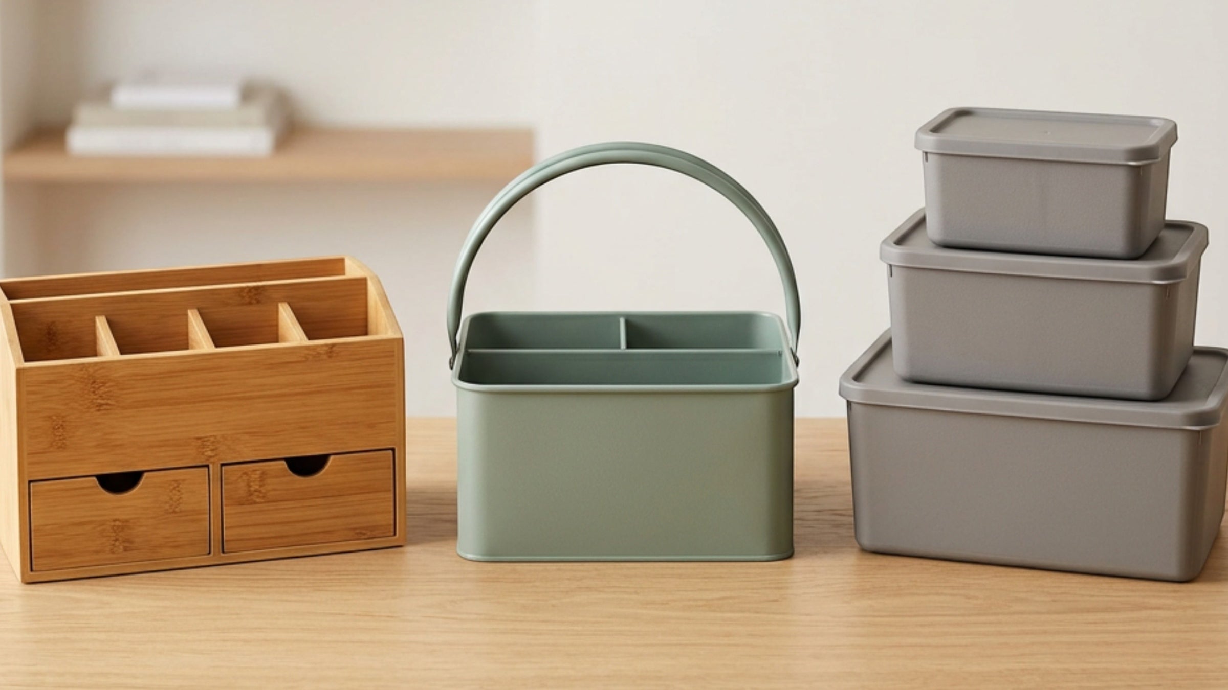 Woodt Desktop Storage Organizers